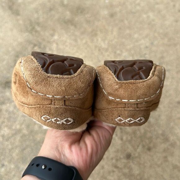 Ugg Ansley Chestnut Brown Suede Moccasin Slippers Women’s Sz 8 - Picture 7 of 11